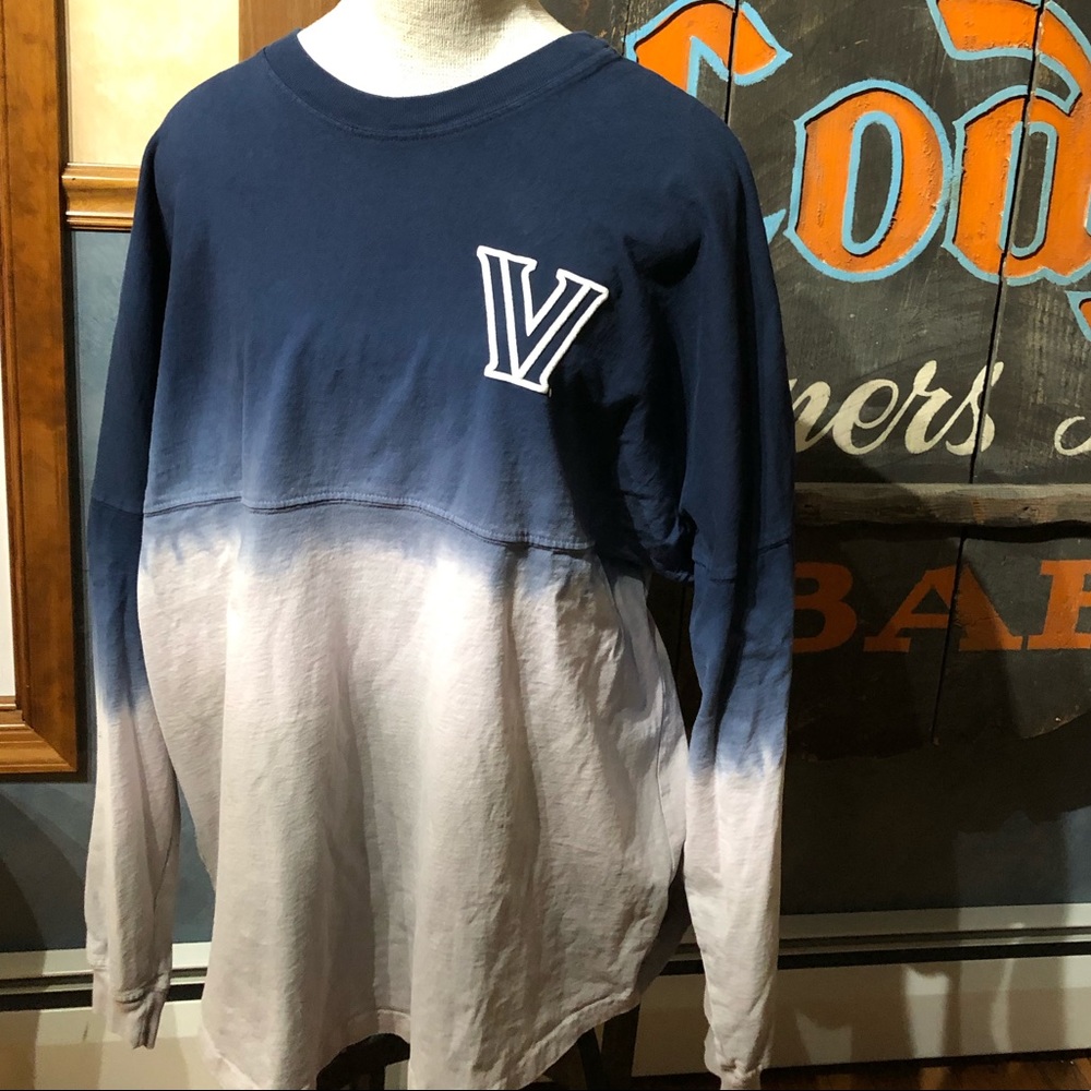 Spirit Navy to White Ombre Long Sleeve Tee